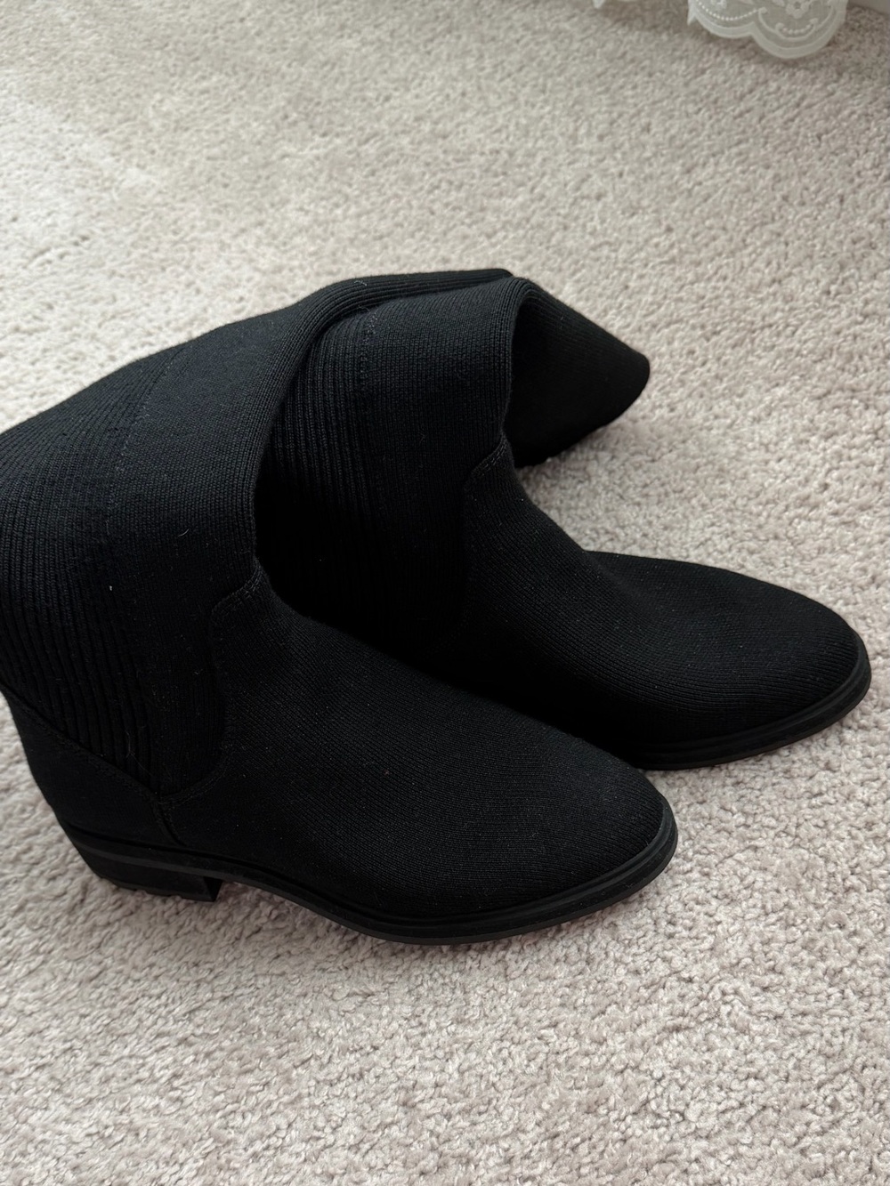 Rothy’s The Tall Lug Boot in classic black